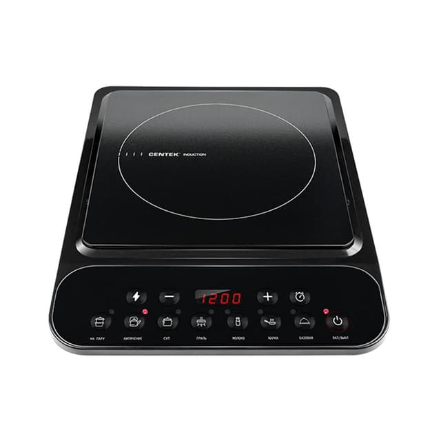Индукционная плита, Centek, CT-1517, 2000Вт, 8 настр. мощности, 7 программ, Таймер, LED-дисплей, Черный