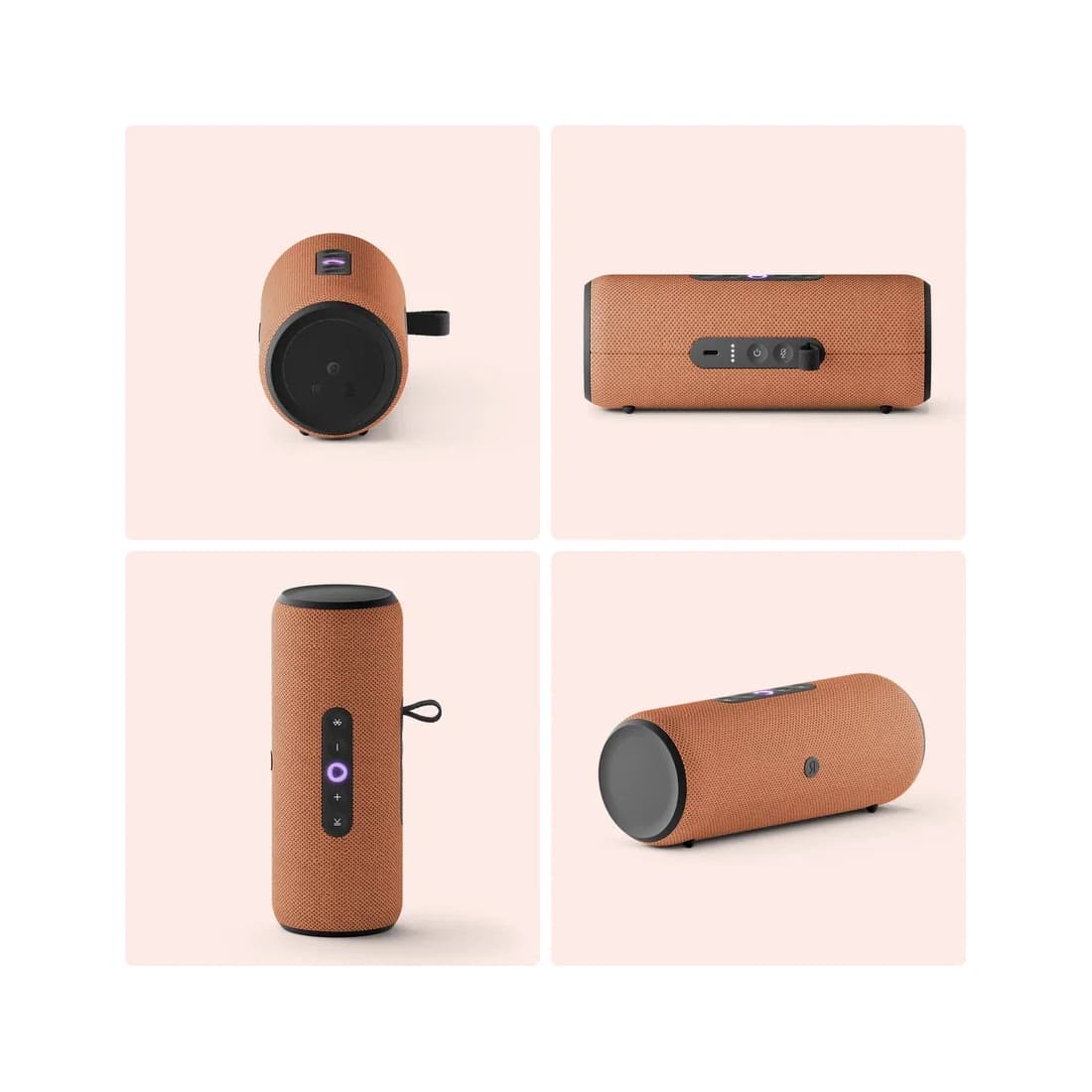 Портативная умная колонка, Яндекс, YNDX-00030ORG, Яндекс Станция Стрит с Алисой, 30 Вт, 3 микрофона, 80 - 20 000 Гц, Wi-Fi (2,4–5 ГГц), Bluetooth 5.0, Оранжевый