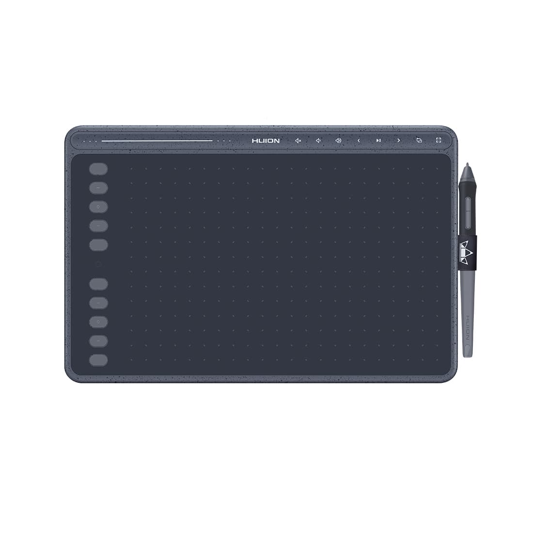 Графический планшет, Huion, HS611, Разрешение 5080 lpi, Чувствительность к нажатию 8192, Интерфейс USB-С, Рабочая область 258,4*161,5 мм. (10,1"x6,35"), Серый