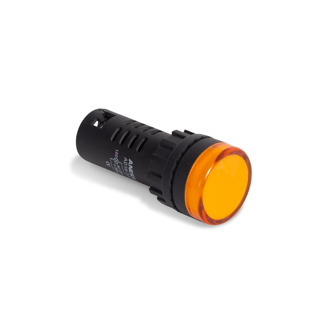 Лампа светодиодная универсальная, ANDELI, AD16-22D 220V AC/DC, (желтая)