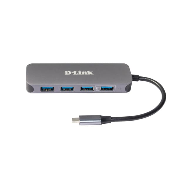 Концентратор USB, D-Link, DUB-2340/A1A, 4 порта USB 3.0 (1 порт с поддержкой режима быстрой зарядки), 1 порт USB Type-C/PD 3.0 и разъемом USB Type-C