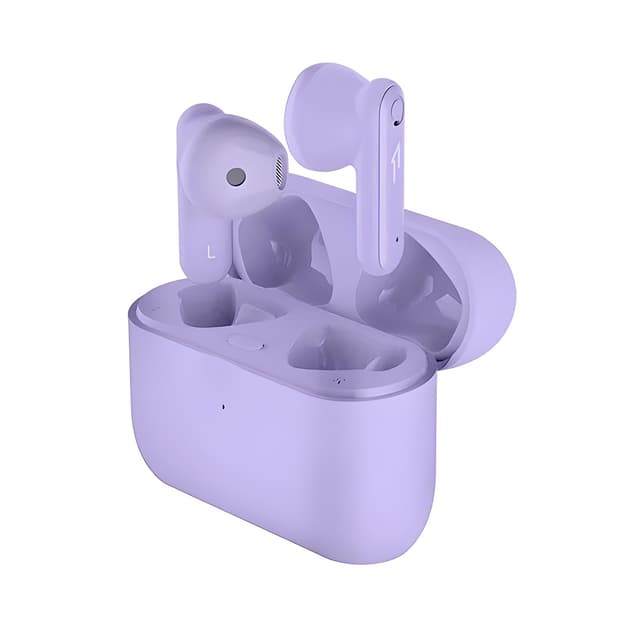 Наушники,1MORE, Neo, EO007, Внутриканальные, Беспроводные, 2,400 ГГц – 2,4835 ГГц, 32 Oм, Мощность 5мВт, Размер 29 x 16.3 x 19 мм( наушник)/60 x 42 x 22.5 мм( кейс), Емкость аккумулятора 40 мАч(наушник)/410 мАч (кейс), Время заряда 70 минут( наушник)/100 минут( кейс), Время работы 11ч, Bluetooth® 5.2, HFP A2DP /AVRCP, Вес 39,7гр, Сиреневый