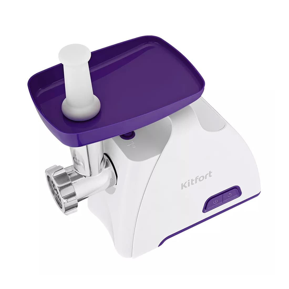 Мясорубка, Kitfort, КТ-2112-1, Мощность1300 Вт, Производительность1,2 кг/мин, Насадки 4, Цвет Бело-синяя