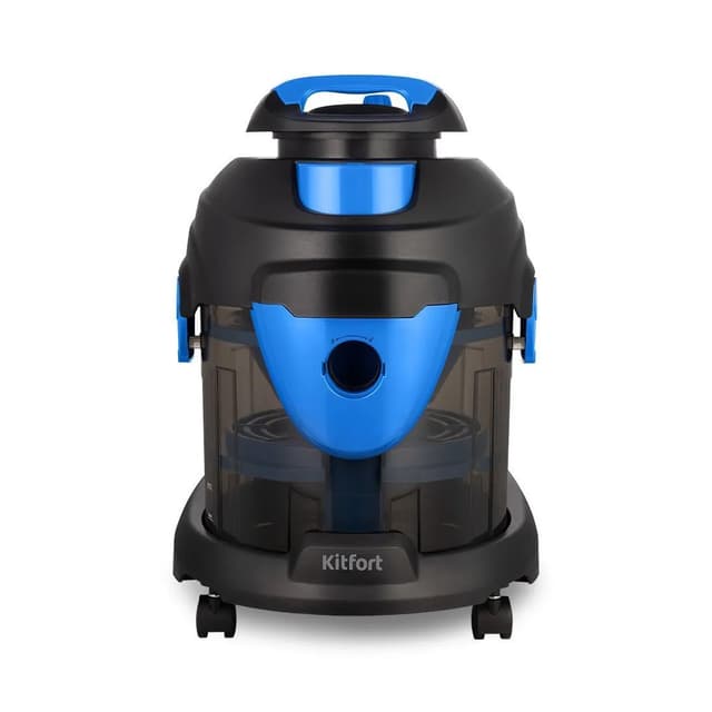 Пылесос, Kitfort, КТ-5212, Сухая уборка, Объем пылесборника 15л, Уровень шума до 85 дБ, Класс фильтра тонкой очистки 10, Длина шнура 5м, Мощность 1400 Вт, Черный/Синий