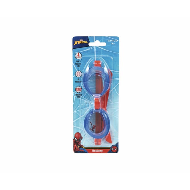 Очки для плавания Essential, BESTWAY, 98019, Пластик, 3+, Spiderman, Красно-синие, Блистер