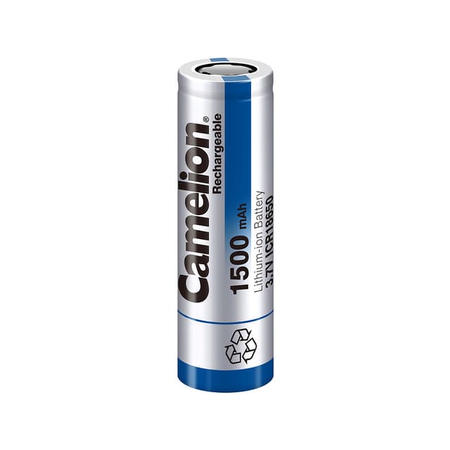 Аккумулятор, CAMELION, ICR18650-1500, Lithium, 3,7V, 1500 mAh, 1 шт., Блистер, Серебристый