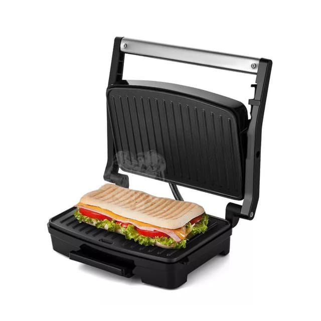 Бутербродница, Kitfort, КТ-3612, Мощность 750 Вт, Антипригарное покрытие, Индикация работы, Фиксатор крышки, Цвет черный