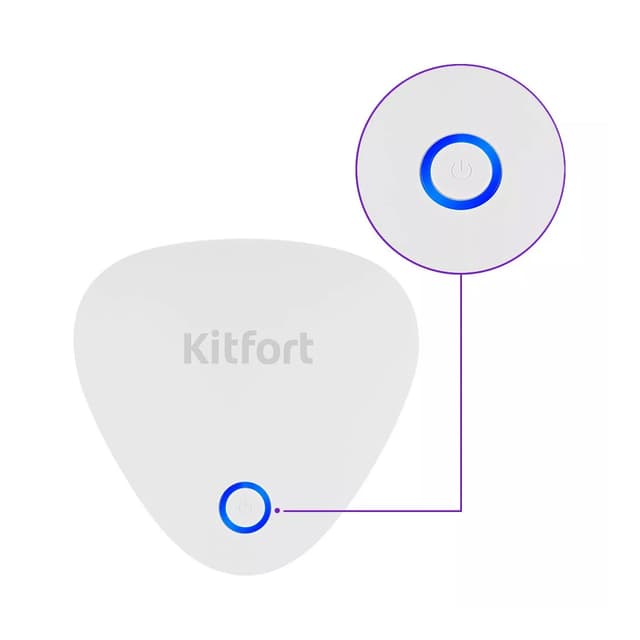 Озонатор, Kitfort, КТ-2852, 2 режима, 20 мг/ч, Время работы 48 ч, Мощность 3 Вт, Белый