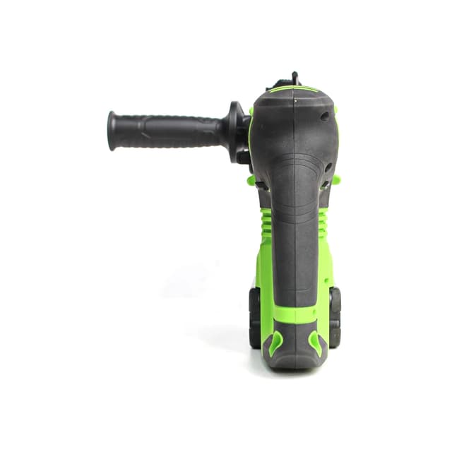 Перфоратор аккумуляторный Бесщеточный, Greenworks, GD24SDS2K4(3803007UBRU), 2 Дж, 24V, с АКБ 1x4 Ач и ЗУ в сумке, Платформа POWERALL 24 V, Тип двигателя бесщёточный DigiPro, Тип патрона SDS-Plus, Тип удара пневматический, Частота вращения 0-1000 об/мин, Макс. частота ударов 4500 уд/мин, Макс. энергия единичного удара 2 Дж, Число режимов работы 3 , Макс. диаметр сверления, - в бетоне 24 мм, - в древесине 32 мм, - в стали 13 мм, Черный/зелёный