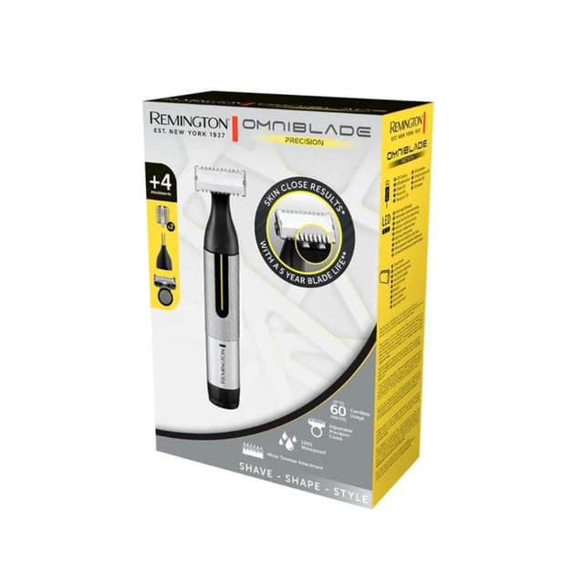 Триммер, Remington, HG4000, Питание от аккумулятора и от сети, Длинна стрижки 0.5-5мм, 3 насадки, Моющаяся, Время автономной работы 60 мин, USB зарядка, Дорожная сумка, Серый