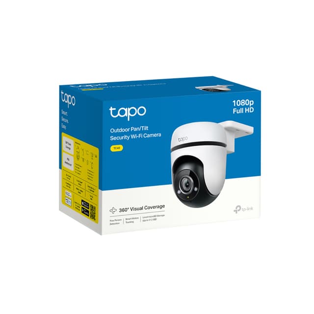 IP камера, TP-LINK, Tapo TC40, Поворотная 360, 1080p Full HD 1920 x 1080 , Фокусное расстояние: 3,89 мм, ИК 30 метров, Встроенный микрофон и динамик, Wi-Fi 2,4 ГГц, Уличная IP65
