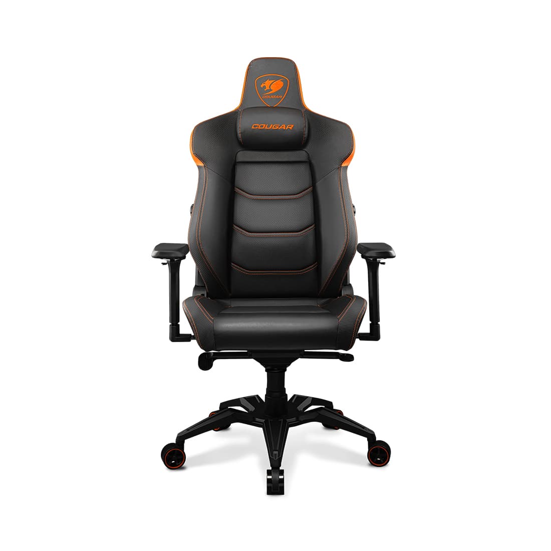 Игровое компьютерное кресло, Cougar, ARMOR EVO, Искусственная кожа PU AIR, (Ш)59*(Г)58*(В)132 (139) см, Чёрно-Оранжевый