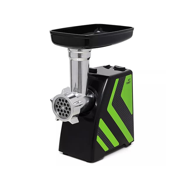 Мясорубка, Kitfort, КТ-2101-2, Мощность 1500 Вт, Производительность 1,2 кг/мин, Насадки 4 шт ,Цвет зеленый