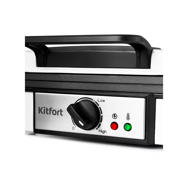 Вафельница для бельгийских вафель, Kitfort, КТ-1646, Мощность 1200 Вт, Металл, Пластик, Антипригарное покрытие, Тип управления механический, Белый