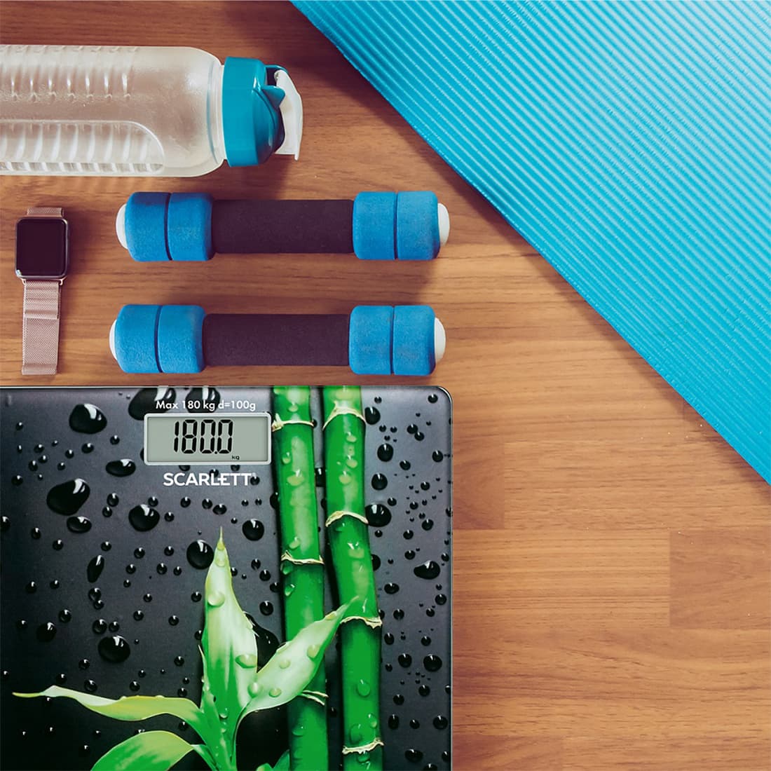 Весы, Scarlett, SC-BS33E051, Электронные, Материал корпуса стекло, Максимальный вес 180 кг, Автоматическое включение/выключение, Тип батарейки CR2032, Черный