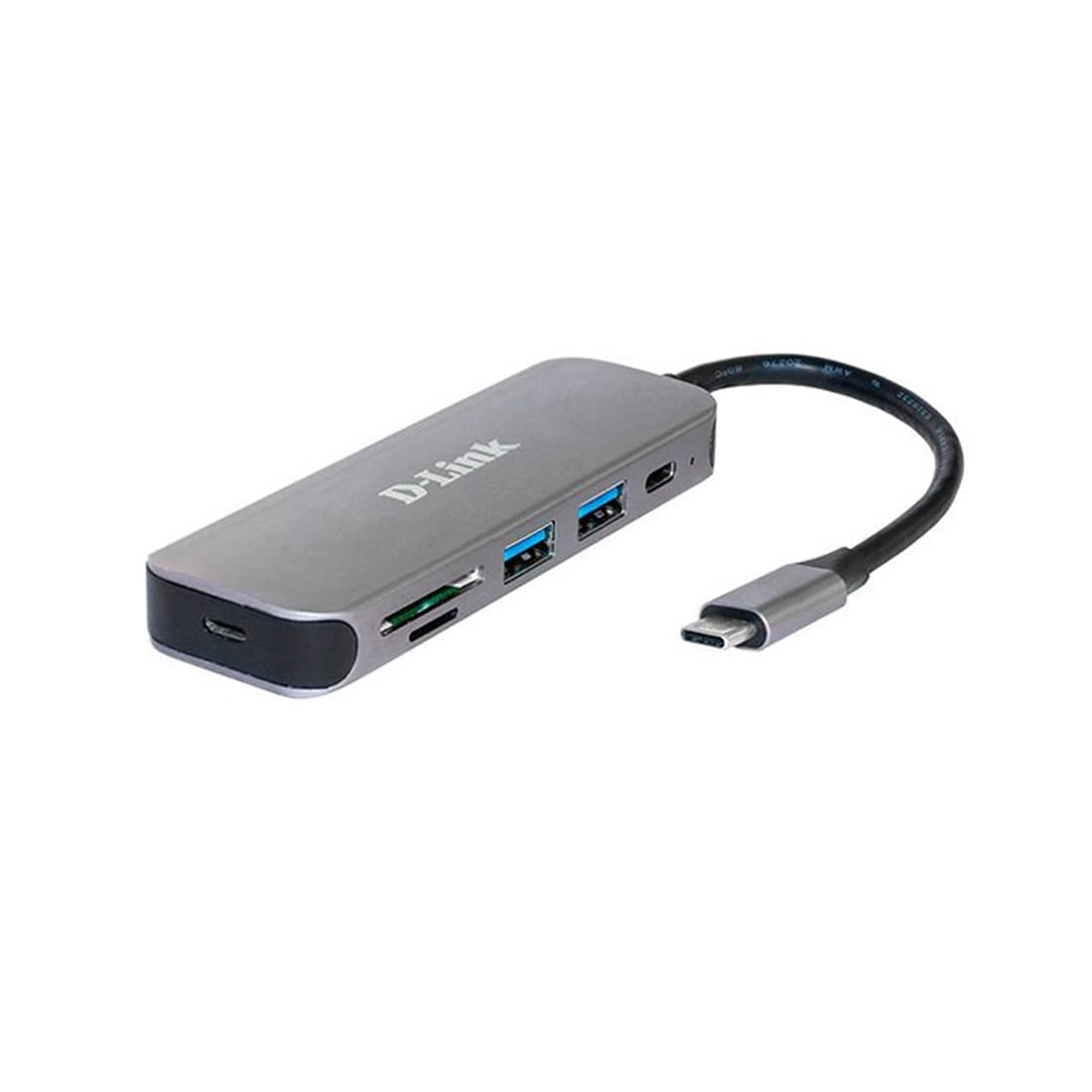 Концентратор USB, D-Link, DUB-2325/A2A, 2 порта USB 3.0, 1 порт USB Type-C, слоты для карт SD и microSD и разъемом USB Type-C