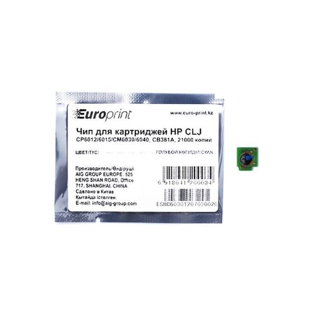 Чип, Europrint, CB381A, Для картриджей HP CLJ CP6012/6015/CM6030/6040, 21000 страниц.
