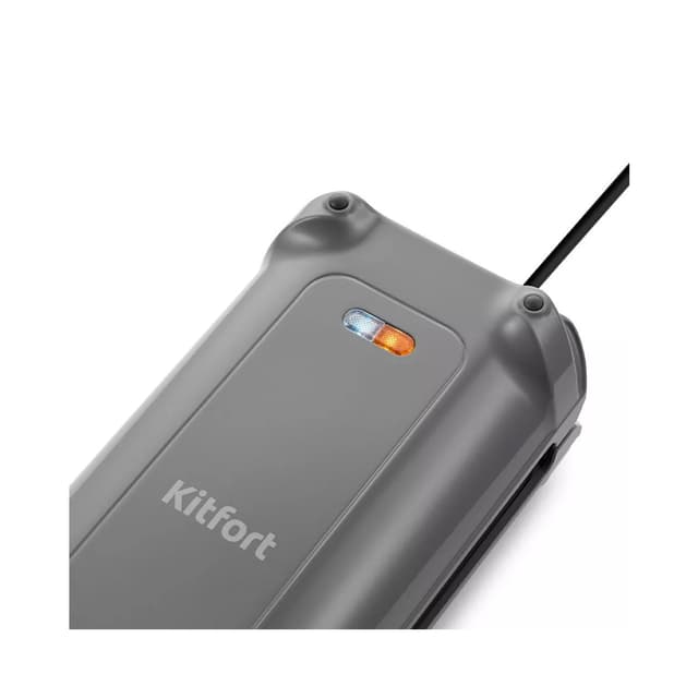 Вафельница для бельгийских вафель, Kitfort, КТ-1691, 1 вид панелей, Мощность 700 Вт, Длина шнура 1.2м, Антипригарное покрытие, Термоизолированная ручка, Серый