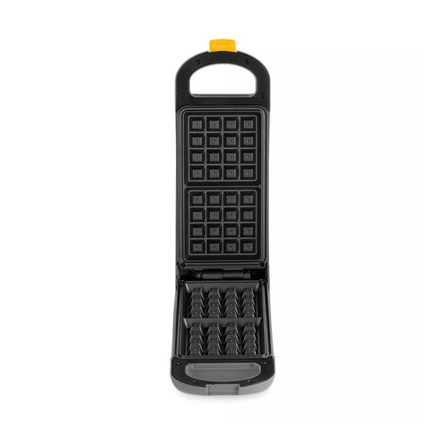 Вафельница для бельгийских вафель, Kitfort, КТ-1691, 1 вид панелей, Мощность 700 Вт, Длина шнура 1.2м, Антипригарное покрытие, Термоизолированная ручка, Серый