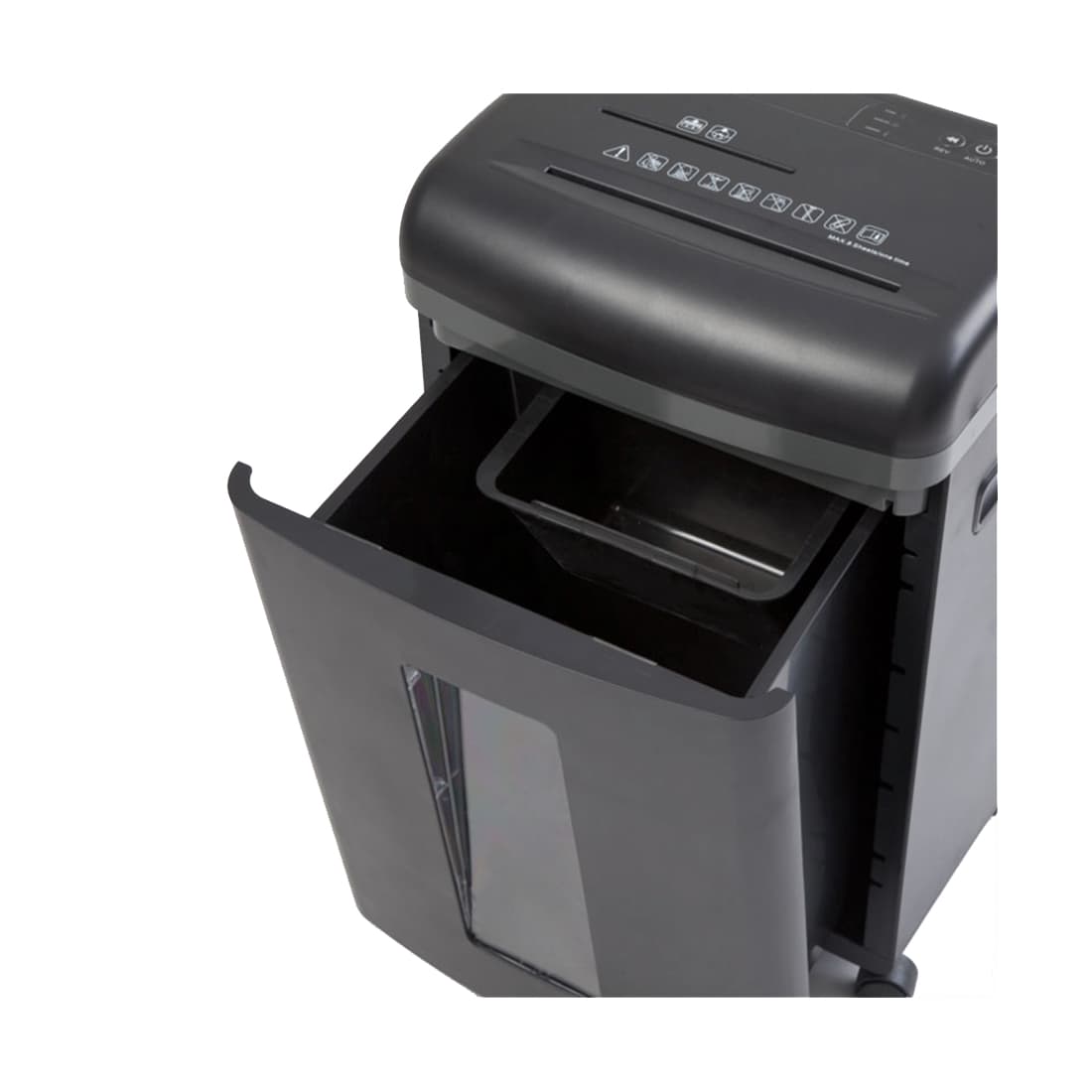 Уничтожитель бумаг, COMIX, S3508D, A4, Подача: 8 лист., Уничтожение CD/кредитных карт, Уровень секретности: 4, Скорость 2.3 м/мин, Ёмкость корзины 22 л., 65 дБ, Микро резка, Чёрный