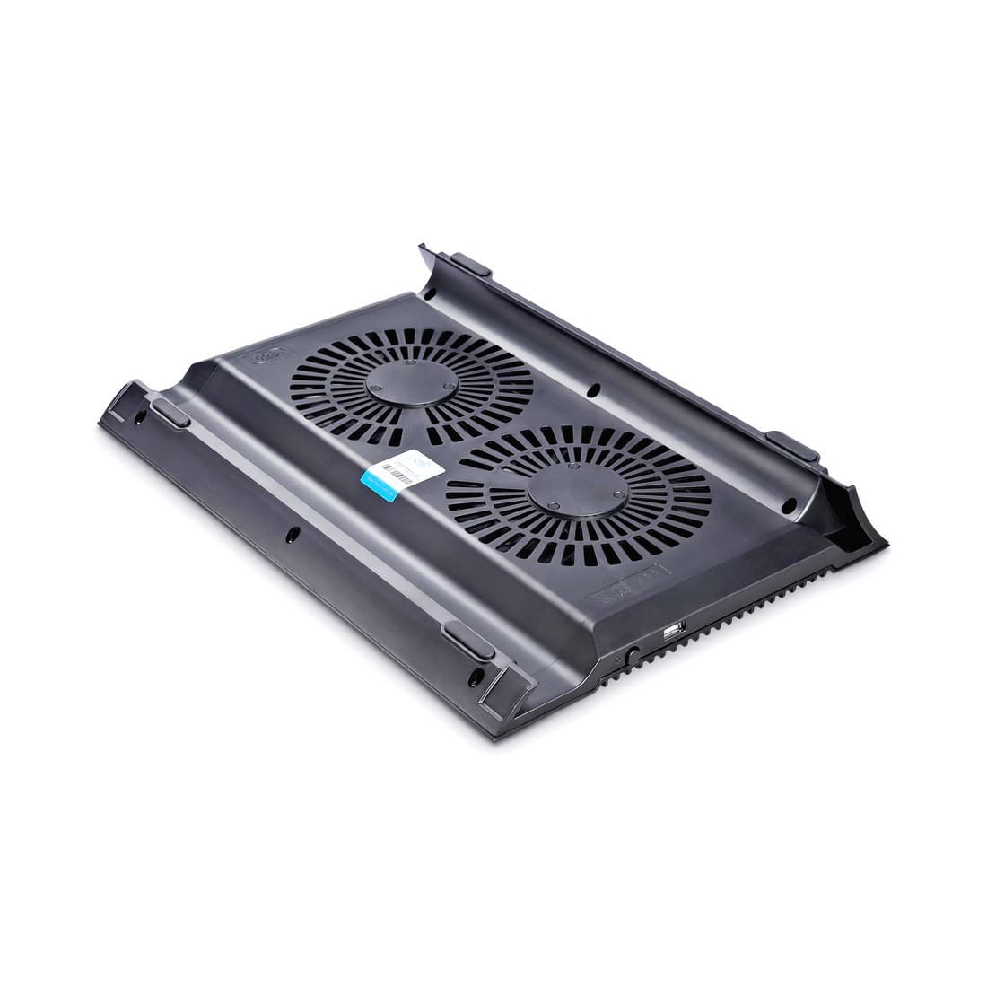 Охлаждающая подставка для ноутбука, Deepcool, N8 7", Вентилятор 2*14см, 1000±10%RPM, 4*USB 2.0, 25,1дБл, Габариты 380х278х55мм, Черный