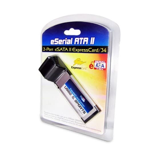 Адаптер, Express Card на eSATA 2, Макс. скорость 3.0 Гбит/сек