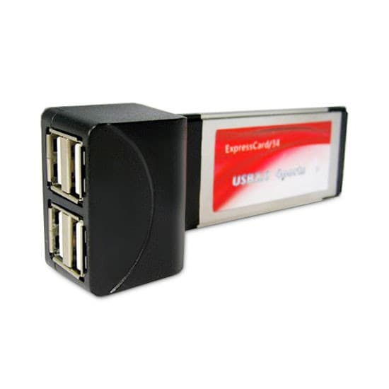 Адаптер, Express Card на USB HUB, 4 Порта, USB 2.0, High Speed, Чипсет NEC, Для ноутбука