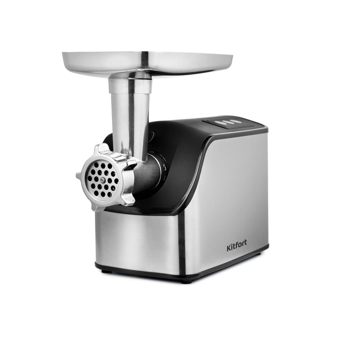 Мясорубка, Kitfort, КТ-2104, Производительность 2.3 кг/мин, 2 скорости, 8 насадок, Уровень шума 82 дБ, Мощность 1800 Вт, Стальной/Черный