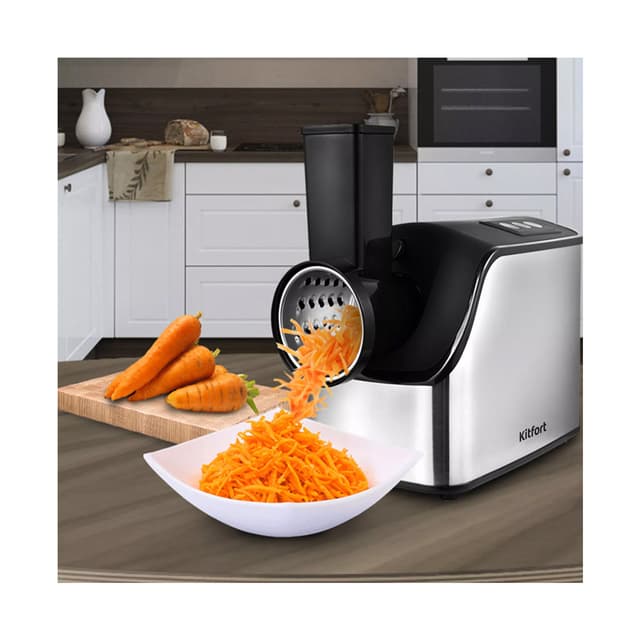 Мясорубка, Kitfort, КТ-2104, Производительность 2.3 кг/мин, 2 скорости, 8 насадок, Уровень шума 82 дБ, Мощность 1800 Вт, Стальной/Черный