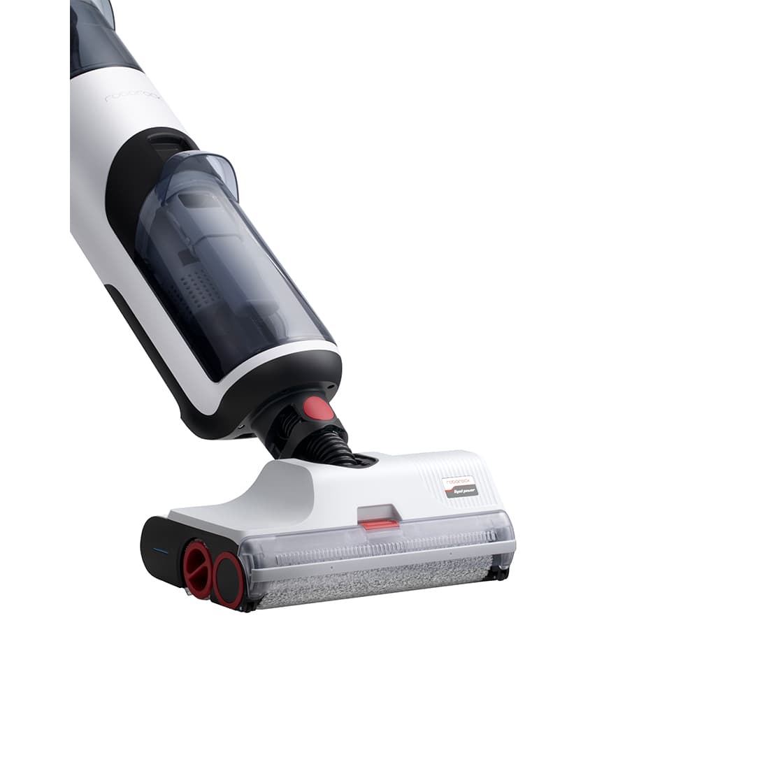 Беспроводной вертикальный пылесос, Roborock, Dyad (WD1S1A/WD1S1A51-02/WD1S1A51-01), с функцией влажной уборки, Вес 5 кг, Номинальная мощность 260 Вт, Ёмкость аккумулятора 5000 мАч, Время зарядки 4 ч, Уровень шума 78 дБ, Объём пылесборника 620 мл, Ёмкость резервуара для воды 850 мл, LED дисплей, Голосовое оповещение, Объём Черно-белый