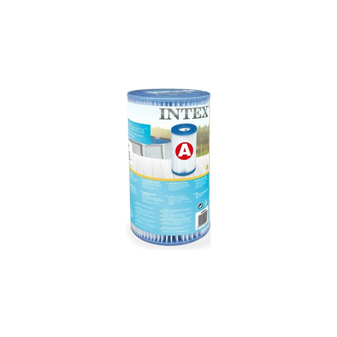 Картридж для ф-насоса Krystal Clear тип A (III), INTEX, 29000, 10.6 х 20.3 см, Сменный, Сине-Белый, В пленке