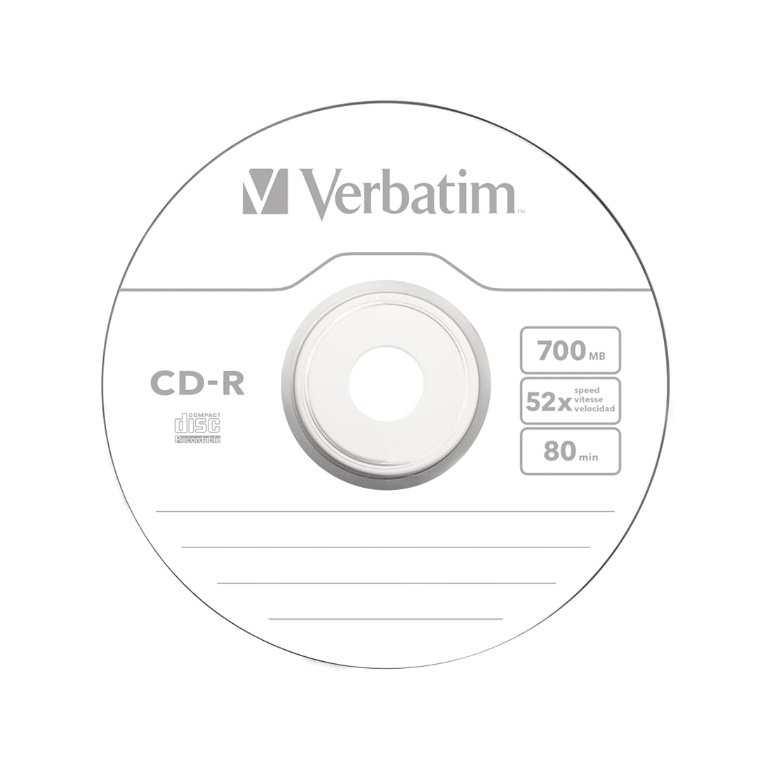 Диск CD-R, Verbatim, (43432) 700MB, 52х, 25шт в упаковке, Незаписанный