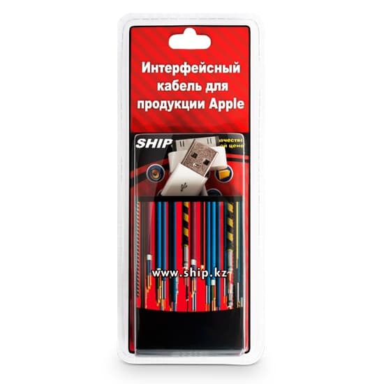 Интерфейсный кабель, SHIP, API01B, Apple iPad/iPhone/iPod, 30 pin, Белый, Блистер, 1 м.