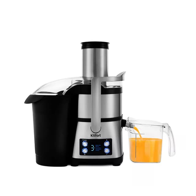 Кухонный процессор, Kitfort, КТ-1395, 11 в 1, 5 режимов работы, Чаша 1.2л, Мощность 800 Вт, Черный/Серебристый