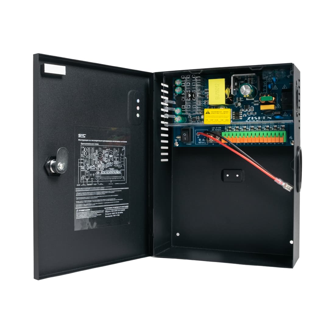 Резервированный источник питания, SVC, BPS-12V10A9CH, Вход. напряжение: AC100-260В, Выход. напряжение: DC12В/10A, Возможность установки АКБ: 1 шт., Рекомендуемая емкость АКБ: 7/9Ач