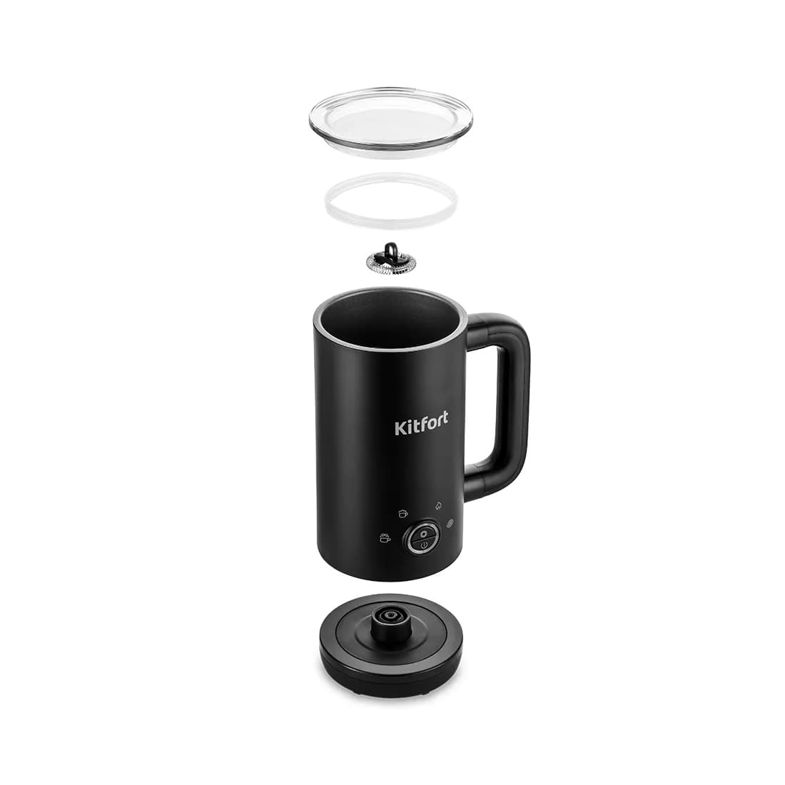 Капучинатор, Kitfort, КТ-779, 4 режима, Объем 300 мл, Антипригарное покрытие, Мощность 500 Вт, Длина шнура 0.8м, Черный