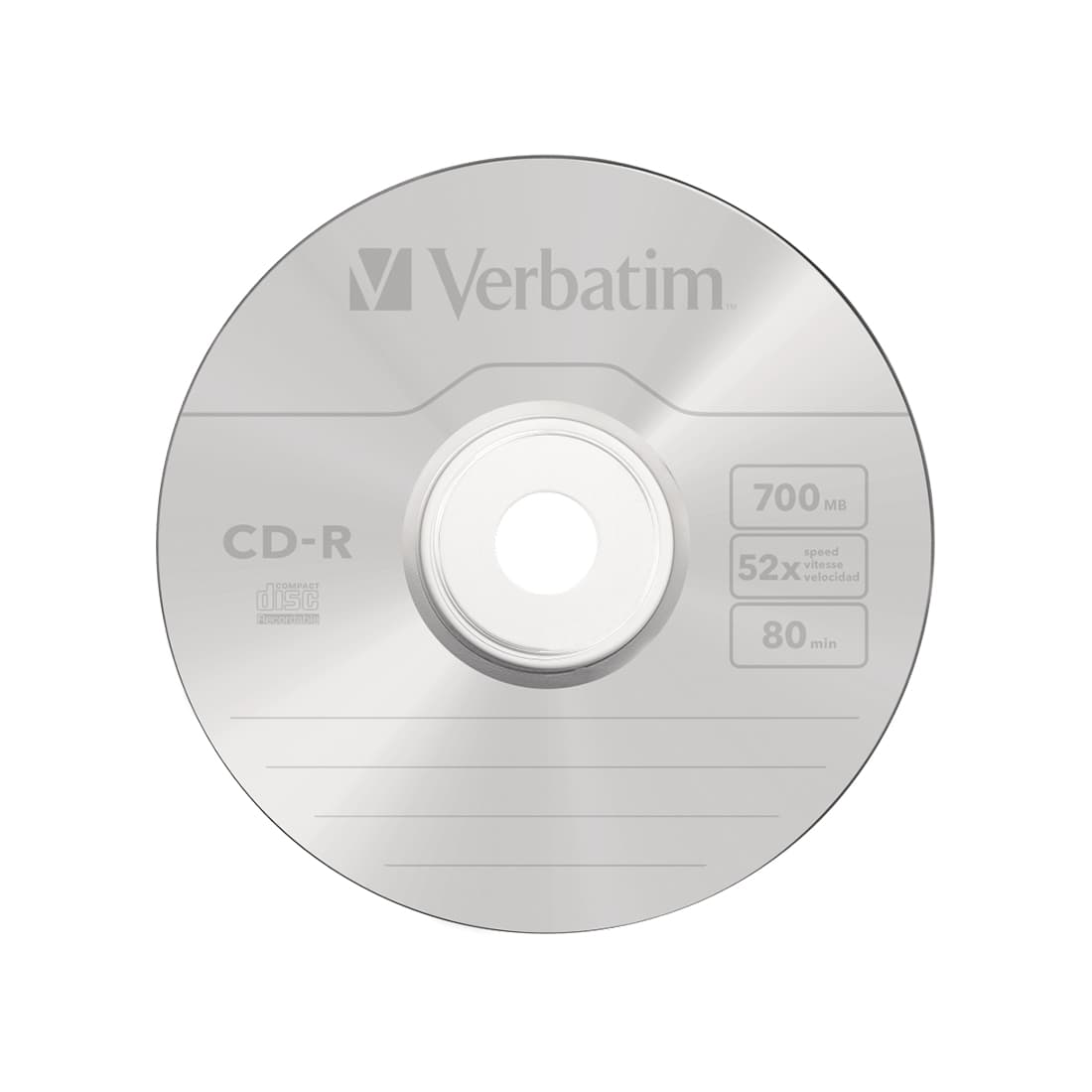 Диск CD-R, Verbatim, (43352) 700MB, 52х, 25шт в упаковке, Незаписанный