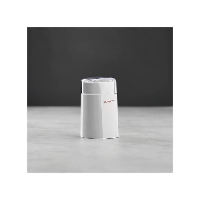 Кофемолка, Scarlett, SC-CG44506, Мощность 150 Вт, Вместимость 60 гр, Импульсный режим работы, Длина шнура 0.9 м, Белый