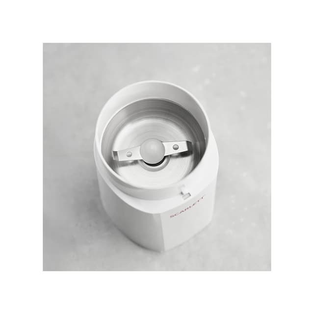 Кофемолка, Scarlett, SC-CG44506, Мощность 150 Вт, Вместимость 60 гр, Импульсный режим работы, Длина шнура 0.9 м, Белый
