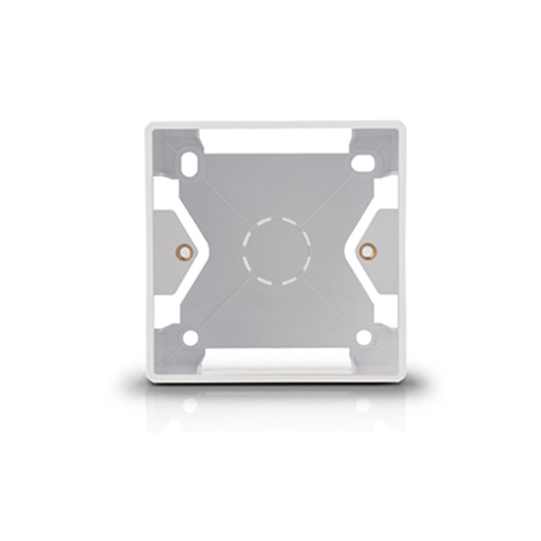 Стакан для монтажа сетевой розетки в стену, SHIP, A164-A, 86x86x45 мм, Вмонтированные гайки для жёсткой фиксации