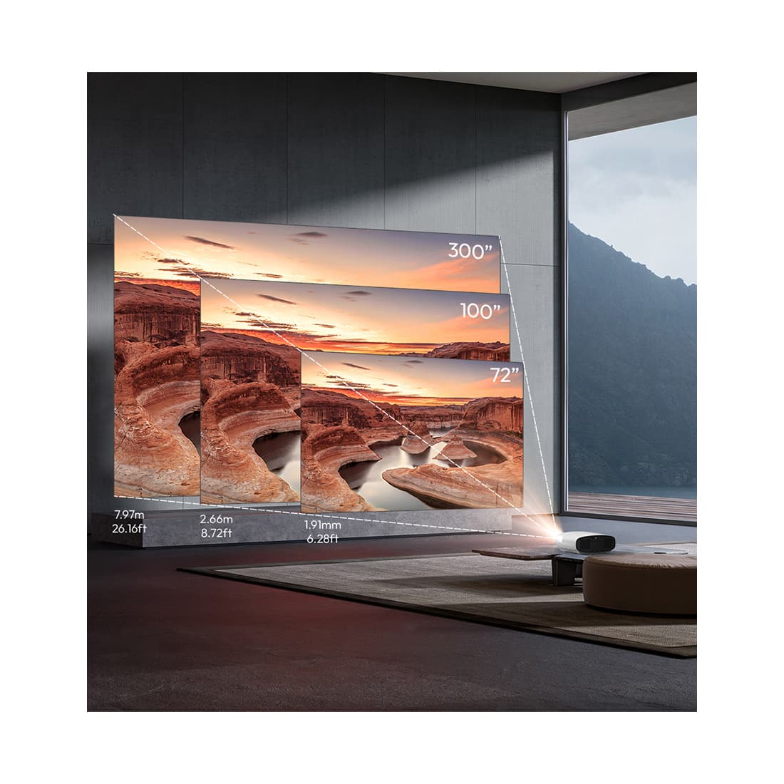 Проектор, BYINTEK, A22, LCD, Full HD, 19201080, 1000 люмен, 20000:1, USB 2.01, белый