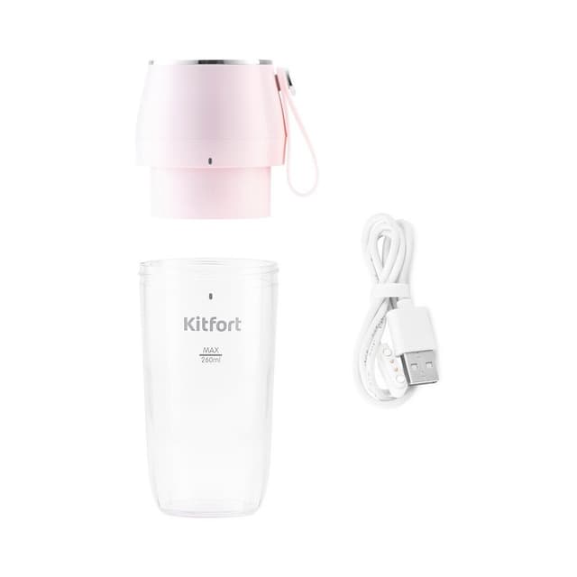 Портативный блендер, Kitfort, КТ-3002, Мощность:50 Вт, Аккумулятор: LiIon, Ёмкость чаши: 250 мл, Время полной зарядки: 2.5 часа