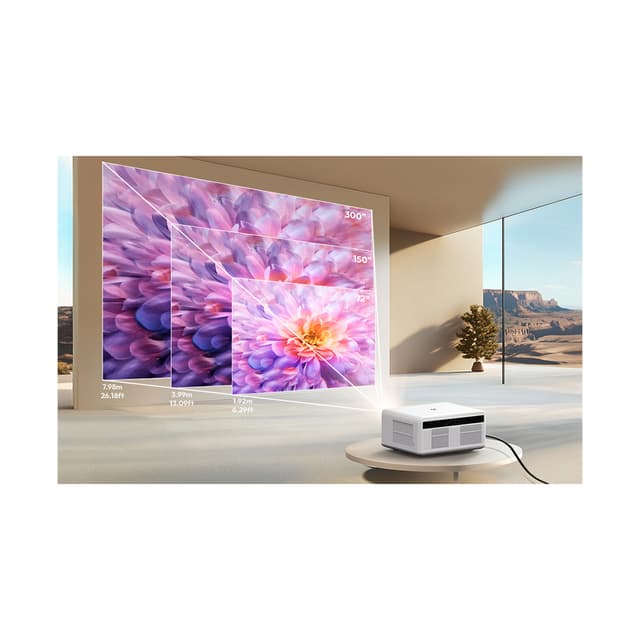 Проектор, BYINTEK, U14, LCD, FullHD (19201080), 1250 ANSIлюмен, контраст 1500:1, USB 2.0 2, WiFi 6, Android 11, белый-серый