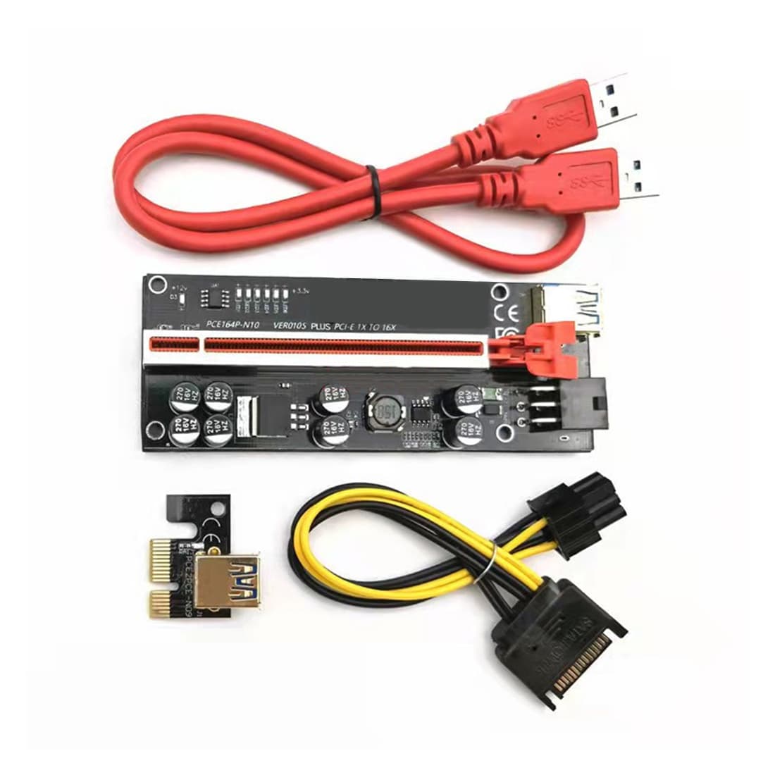 Плата расширения, X-Game, R-PR, Три разъема 6pin, USB-кабель 60 см, Вес 100 г/шт., Напряжение 3 В, 8 конденсаторов, Позолоченный USB, Прорезь для металлического щита, Сумка на молнии из ПВХ