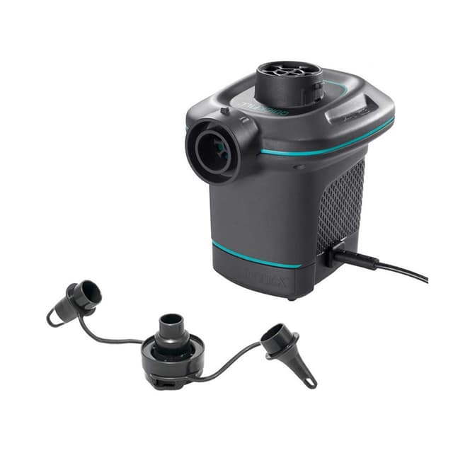 Насос электрический QuickFill AC Electric Pump (220В), INTEX, 66640, Пластик/металл, 650 л/мин, Встроенная термозащита, 3 насадки, Чёрный, Цветная коробка