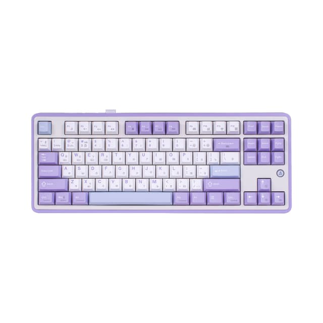 Клавиатура, Ajazz, AK870/Gift/PWB, AK870, Игровая, Механическая, TKL, Gift Switches, USB, 2,4 ГГц, Bluetooth, Подсветка RGB, Размер: 370 x 148 x 29,6 мм., Анг/Рус, Белый
