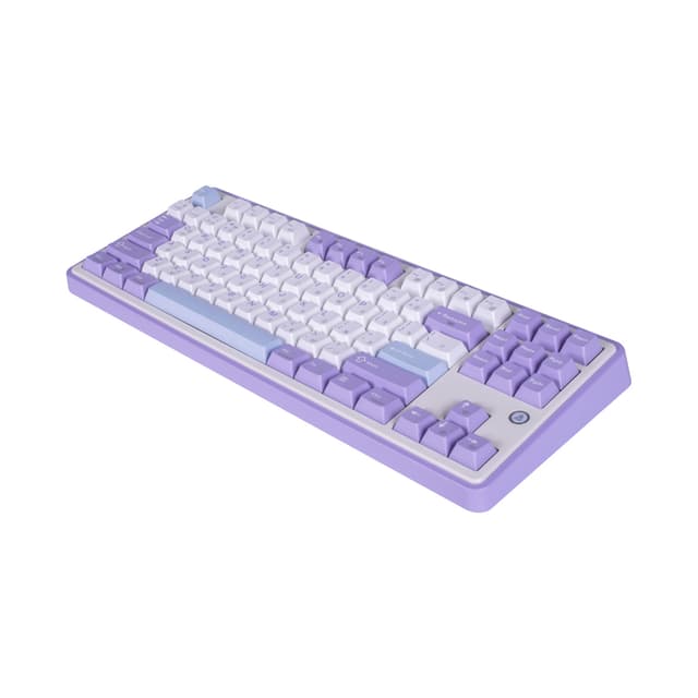 Клавиатура, Ajazz, AK870/Gift/PWB, AK870, Игровая, Механическая, TKL, Gift Switches, USB, 2,4 ГГц, Bluetooth, Подсветка RGB, Размер: 370 x 148 x 29,6 мм., Анг/Рус, Белый