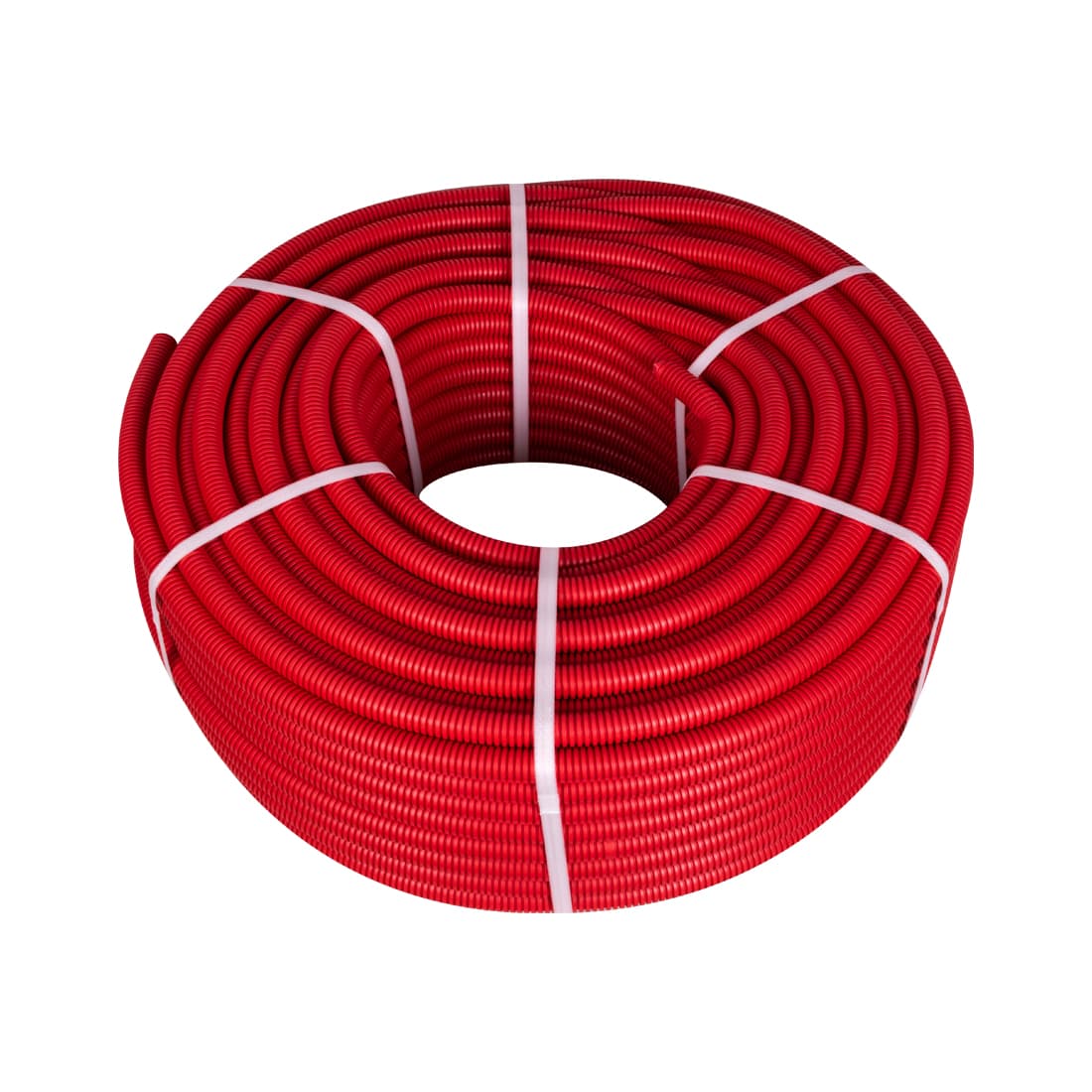 Труба ПВХ гибкая гофр. д.20мм, DKC, 91920R, лёгкая с протяжкой, 100м, цвет красный