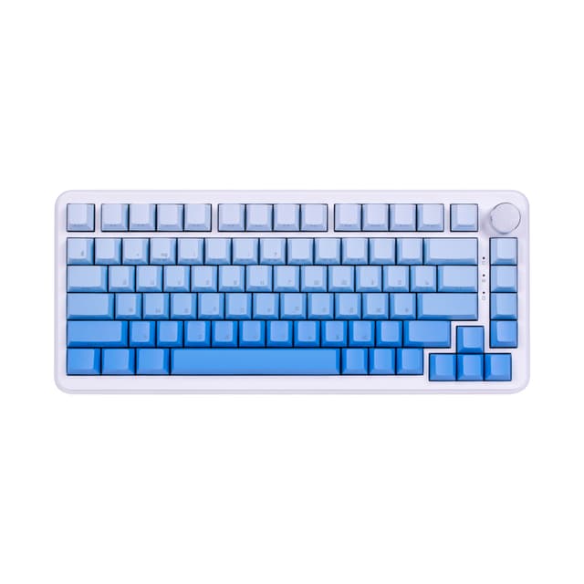 Клавиатура, Ajazz, AK820/MAX/SeaV2/Blue, AK820 MAX, Игровая, Механическая, 75%, Sea Salt Switches, USB, 2,4 ГГц, Bluetooth, Подсветка RGB, Анг/Рус, Голубой