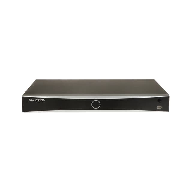 Сетевой видеорегистратор, Hikvision, DS-7616NXI-K2(D), 16 каналов, H.265+/H.265/H.264+/H.264, Разрешение записи: 4K, Full HD, D1, CIF, 160 Мбит/с, Интеллектуальная аналитика, Обнаружение движения 2.0, 2 SATA HDD 10 ТБ,